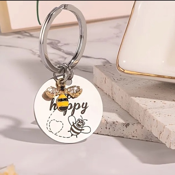 Bee Happy Keychain - Picture 2 of 4